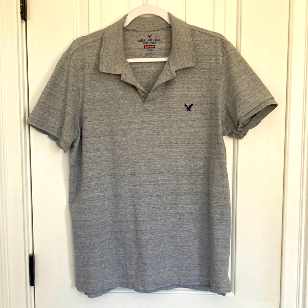 American Eagle Core Flex Men’s Classic Polo T-Shirt Sz Large 100% Cotton!